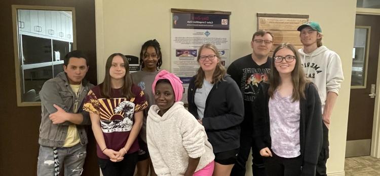 Team Members Pictured (l to r): Nicholas Thompson, Sarah Pyle, Robert Anderson, Brianna Rawden, Housseuina Ba, Jalyn Thornton, Lydia Stroud, and Jose Wheeler